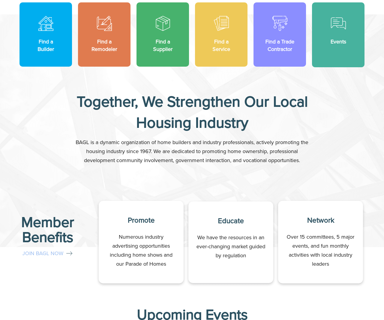 Builder's Association of Greater Lafayette Web Screenshot