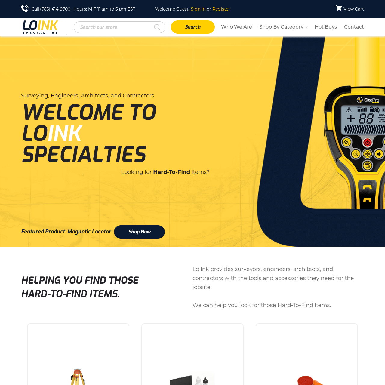 Lo Ink Specialties Web Screenshot