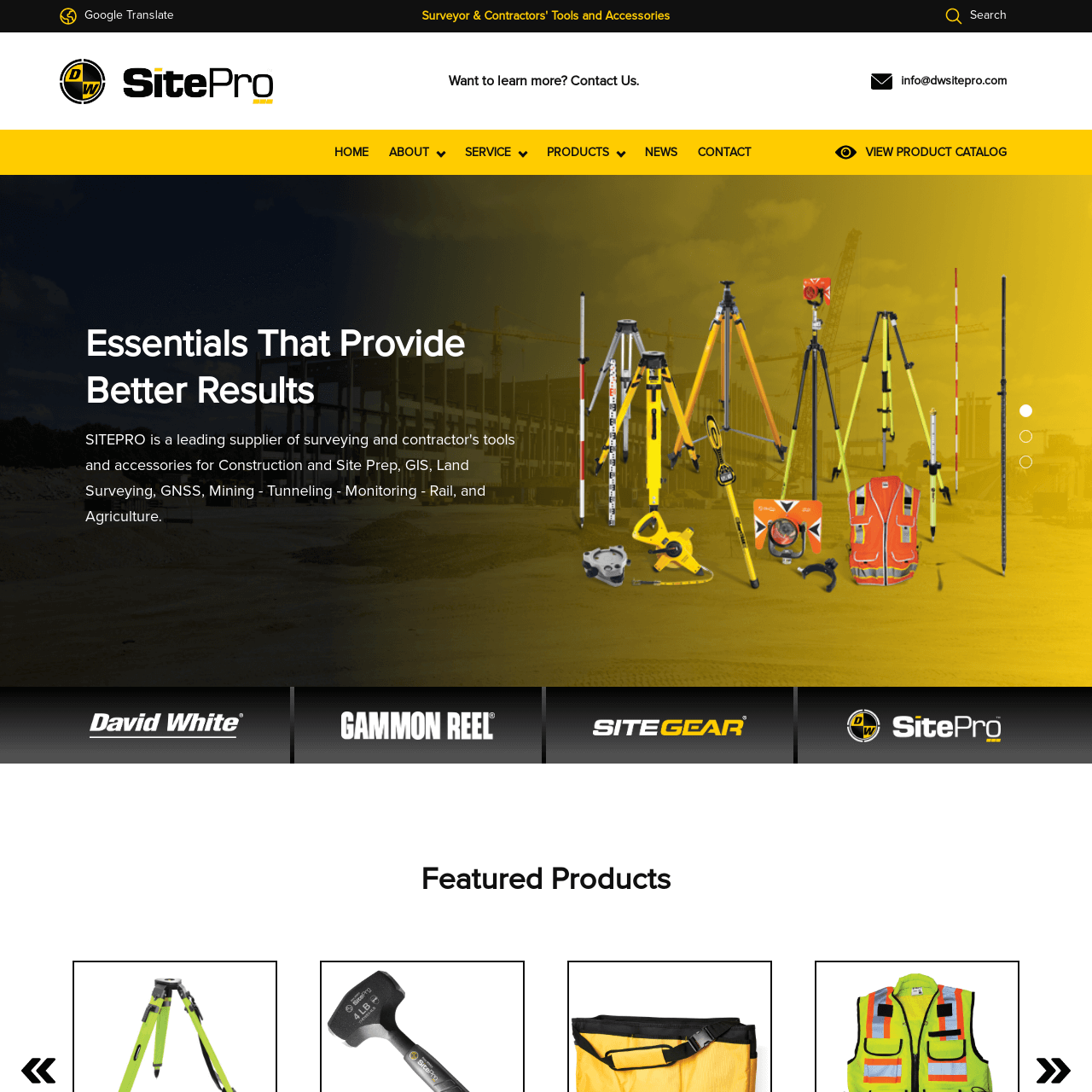 Dave White's SitePro Web Screenshot